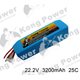 6s 3200mAh - 25C - Kong Power KP-3225-6